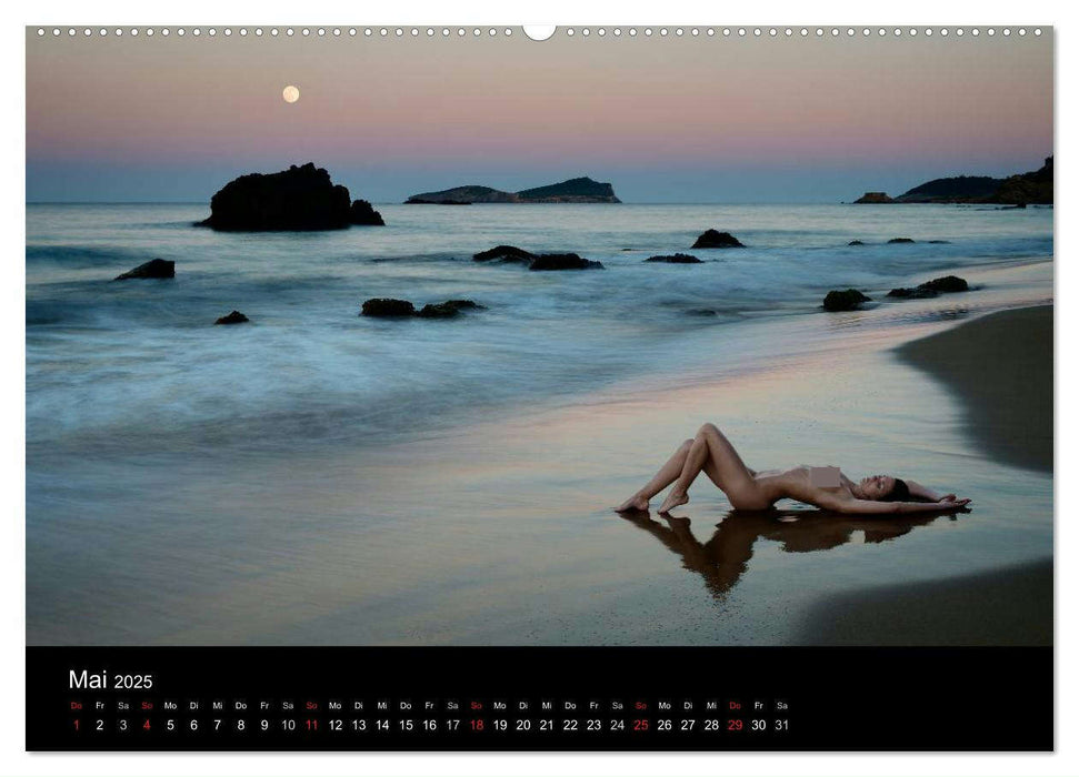 Landschaftsaktbilder Ibiza und Lanzarote (CALVENDO Premium Wandkalender 2025)