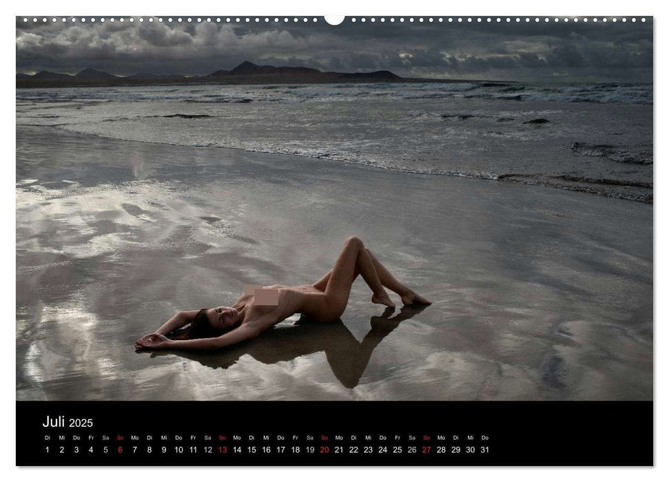 Landschaftsaktbilder Ibiza und Lanzarote (CALVENDO Premium Wandkalender 2025)