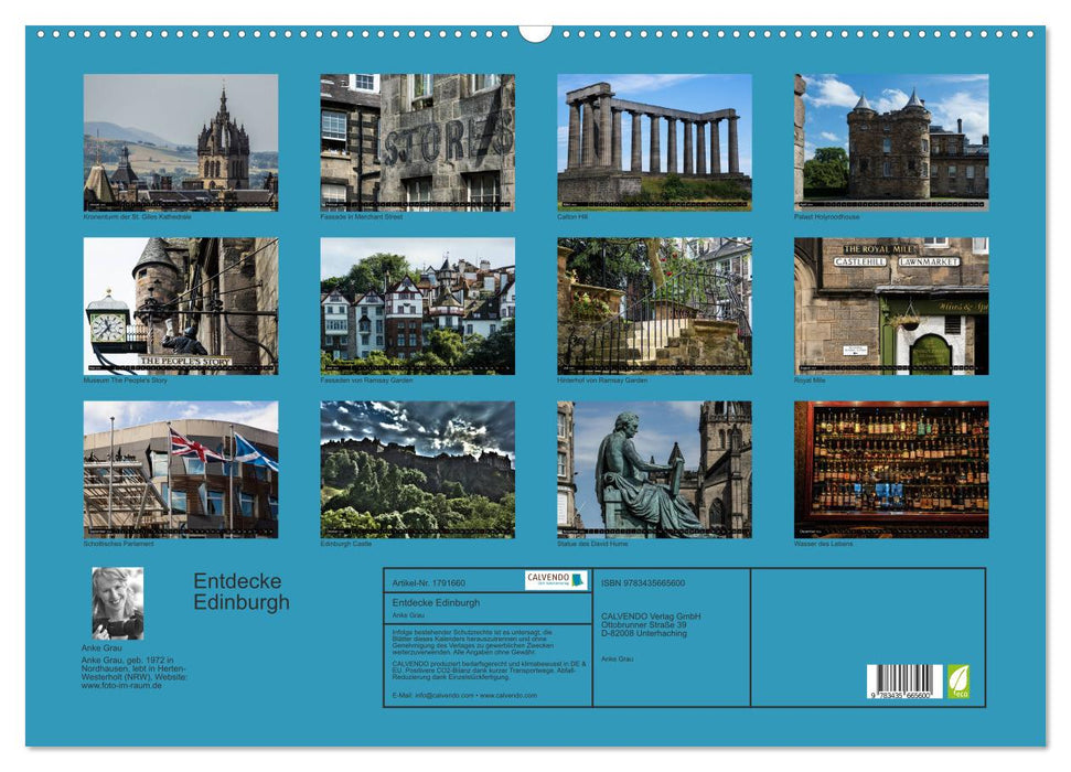 Entdecke Edinburgh (CALVENDO Wandkalender 2025)