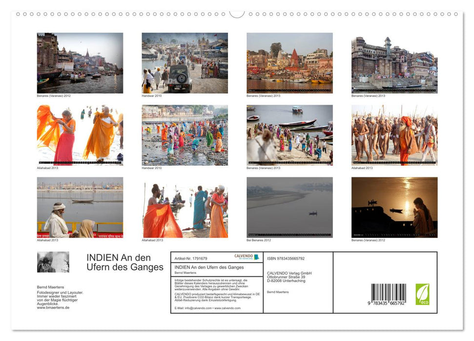 INDIEN An den Ufern des Ganges (CALVENDO Premium Wandkalender 2025)