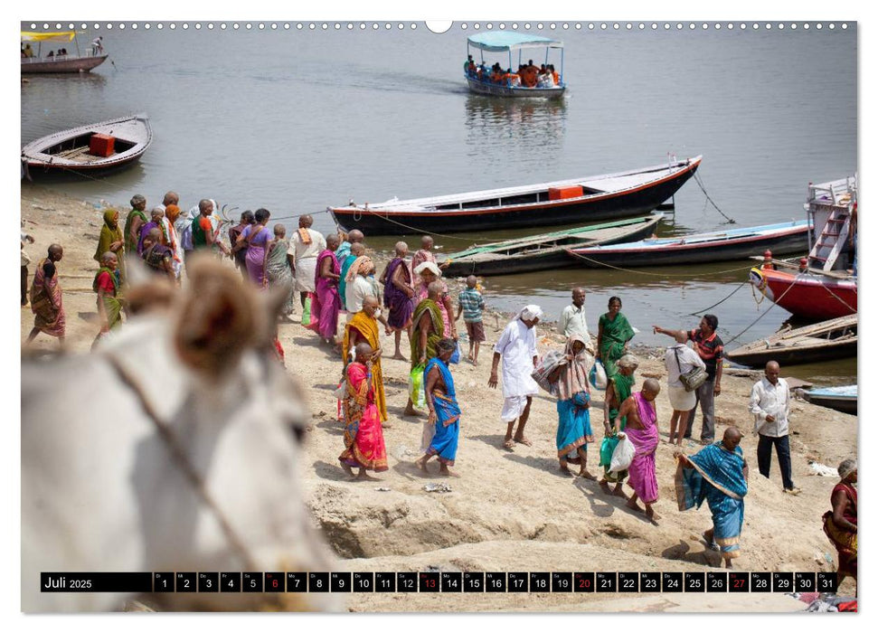 INDIEN An den Ufern des Ganges (CALVENDO Premium Wandkalender 2025)