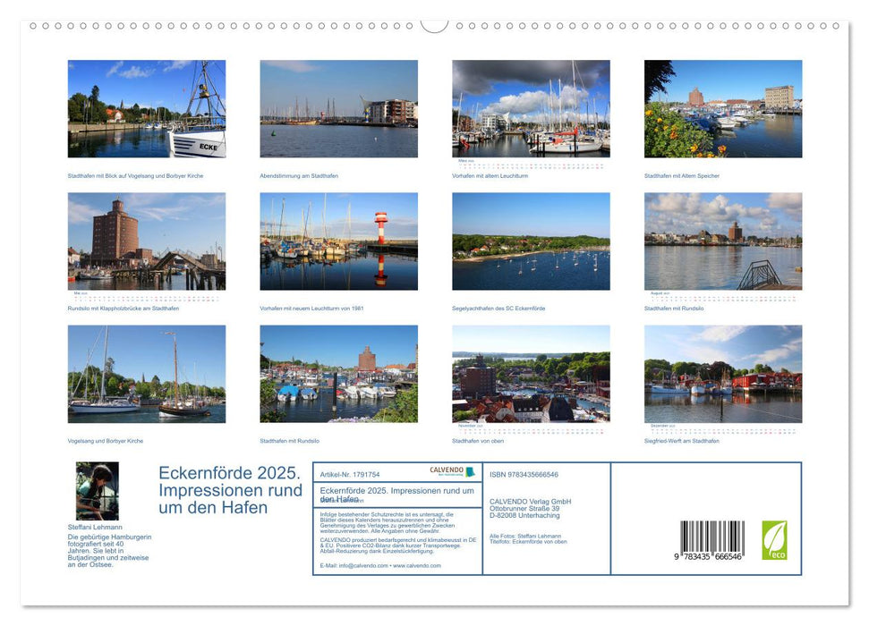 Eckernförde 2025. Impressionen rund um den Hafen (CALVENDO Premium Wandkalender 2025)