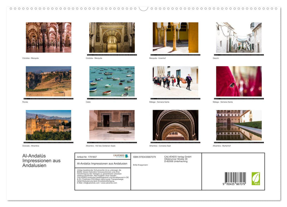 Al-Andalús Impressionen aus Andalusien (CALVENDO Premium Wandkalender 2025)