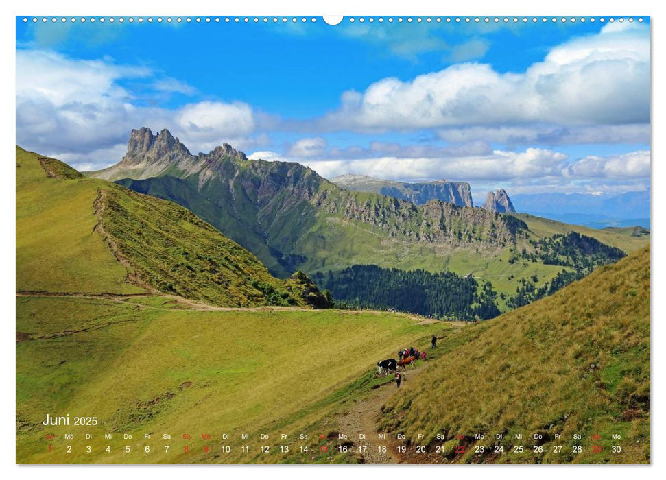 Urlaub auf der Seiser Alm (CALVENDO Premium Wandkalender 2025)