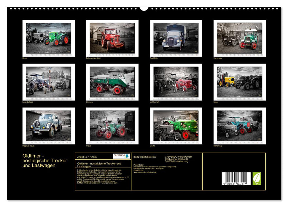 Oldtimer - nostalgische Trecker und Lastwagen (CALVENDO Premium Wandkalender 2025)