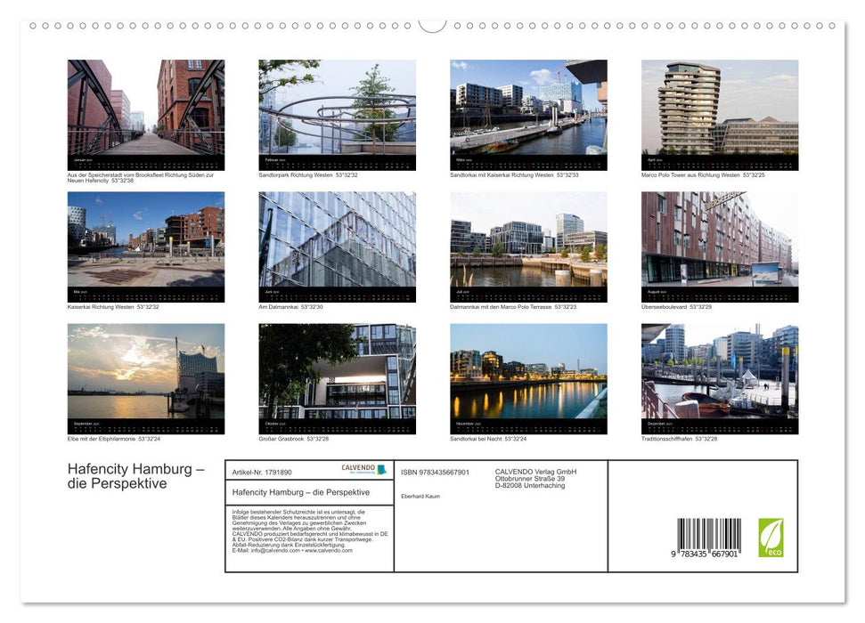 Hafencity Hamburg – die Perspektive (CALVENDO Premium Wandkalender 2025)