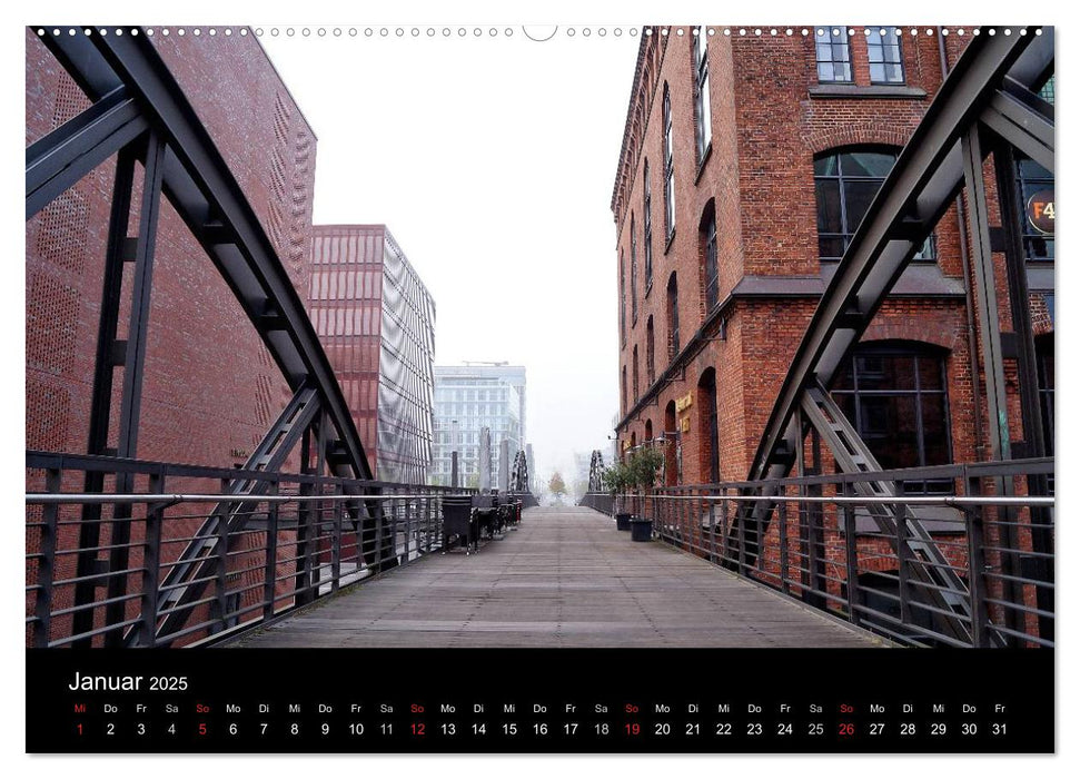 Hafencity Hamburg – die Perspektive (CALVENDO Premium Wandkalender 2025)