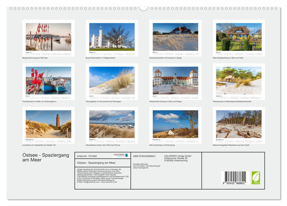 Ostsee - Spaziergang am Meer (CALVENDO Premium Wandkalender 2025)