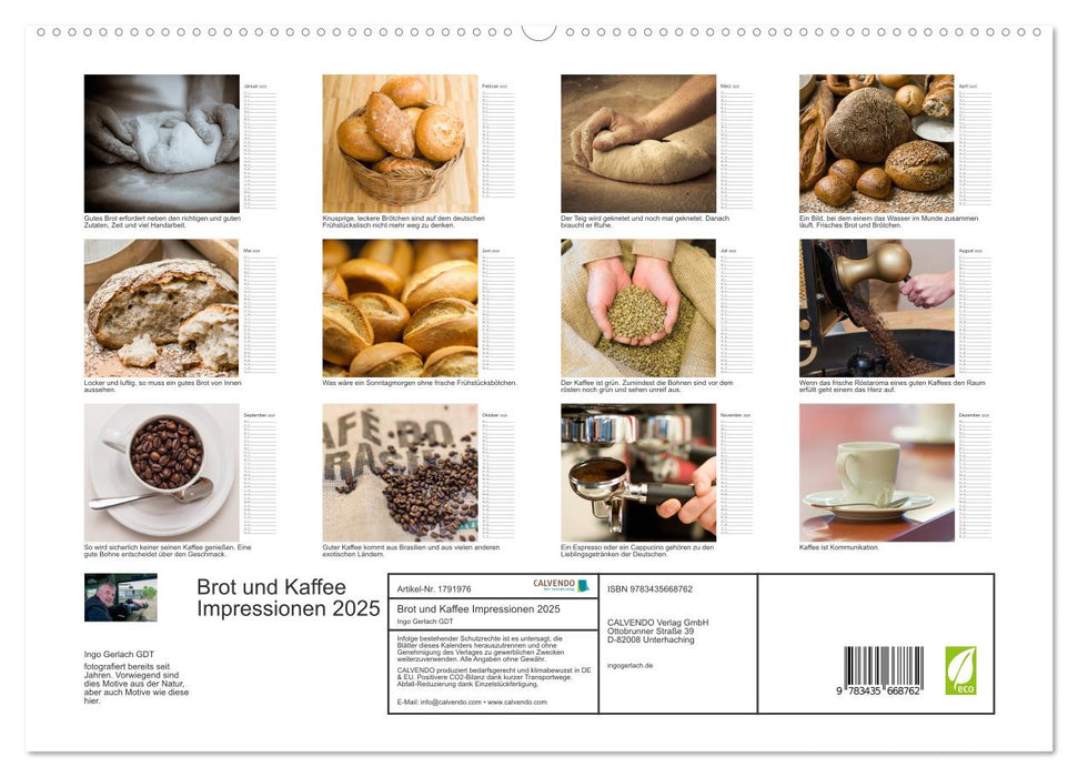 Brot und Kaffee Impressionen 2025 (CALVENDO Premium Wandkalender 2025)