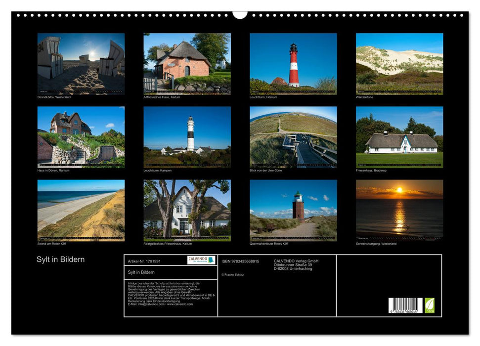 Sylt in Bildern (CALVENDO Wandkalender 2025)