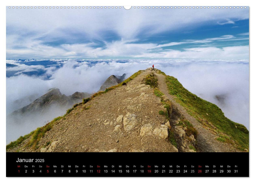 Die Alpen – vom Tal bis zum Gipfel (CALVENDO Wandkalender 2025)