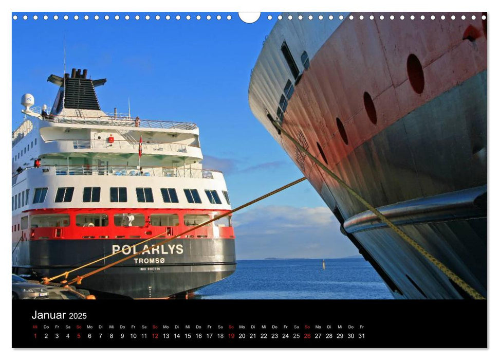 Hurtigruten - Entlang der norwegischen Küste (CALVENDO Wandkalender 2025)