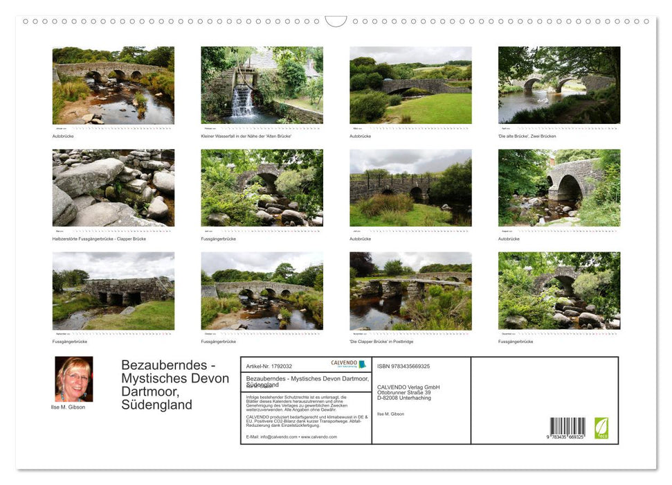 Bezauberndes - Mystisches Devon Dartmoor, Südengland (CALVENDO Wandkalender 2025)