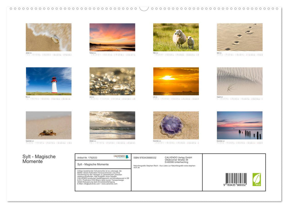 Sylt - Magische Momente (CALVENDO Premium Wandkalender 2025)