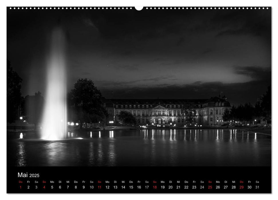 Stuttgart bei Nacht (CALVENDO Premium Wandkalender 2025)