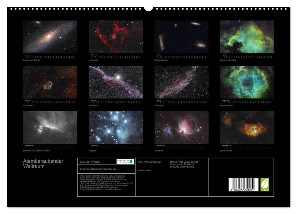 Atemberaubender Weltraum (CALVENDO Premium Wandkalender 2025)