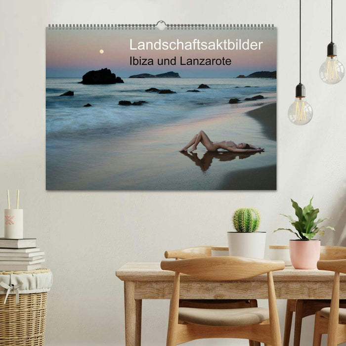 Landschaftsaktbilder Ibiza und Lanzarote (CALVENDO Wandkalender 2025)