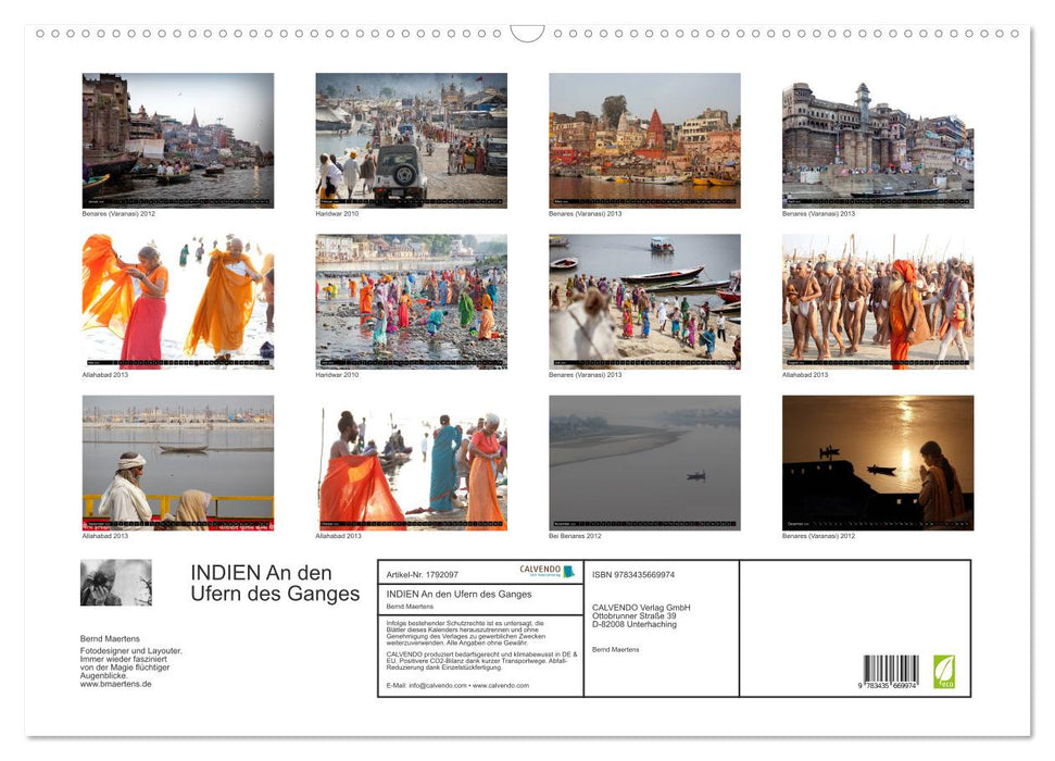 INDIEN An den Ufern des Ganges (CALVENDO Wandkalender 2025)