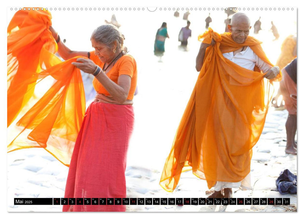 INDIEN An den Ufern des Ganges (CALVENDO Wandkalender 2025)