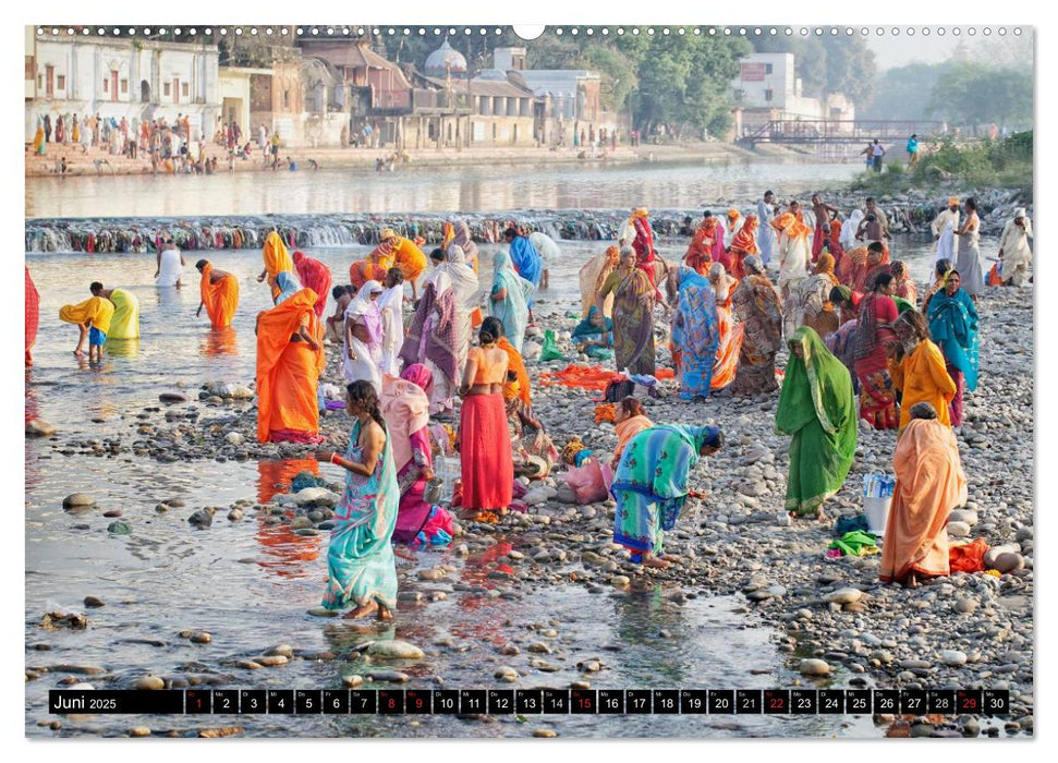 INDIEN An den Ufern des Ganges (CALVENDO Wandkalender 2025)