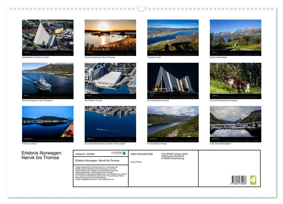 Erlebnis Norwegen: Narvik bis Tromsø (CALVENDO Wandkalender 2025)