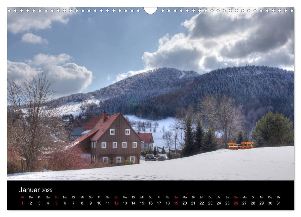 Oberlausitz - Land der Umgebindehäuser (CALVENDO Wandkalender 2025)