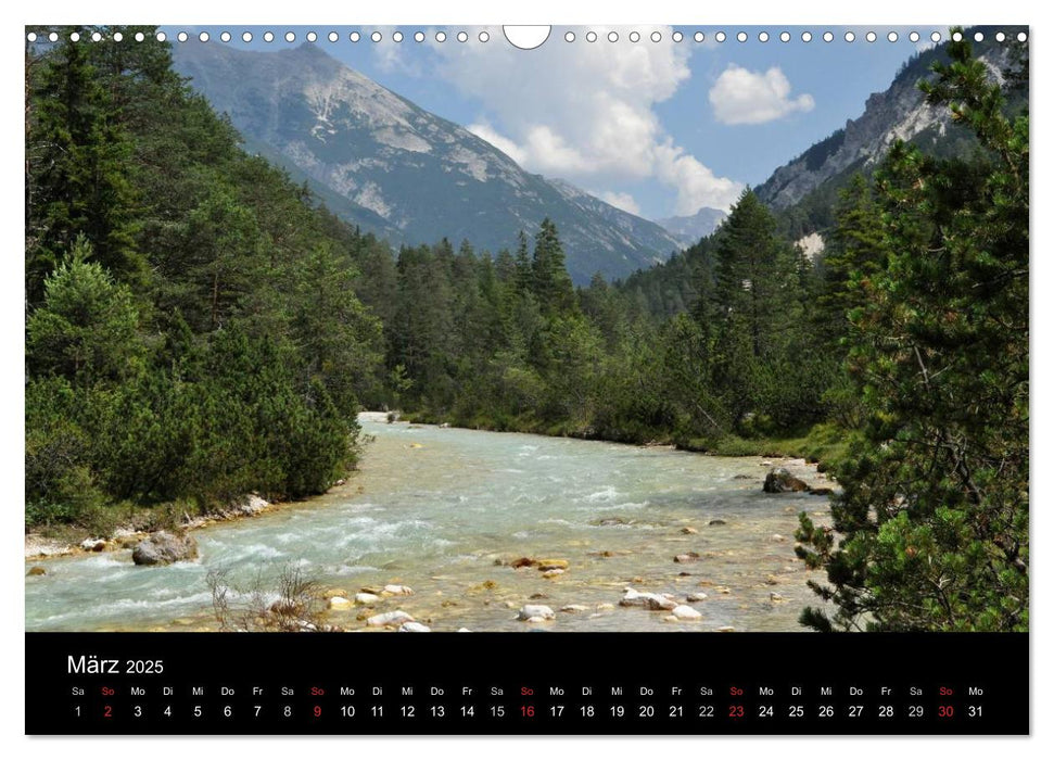 Die Isar - Von Scharnitz bis München (CALVENDO Wandkalender 2025)