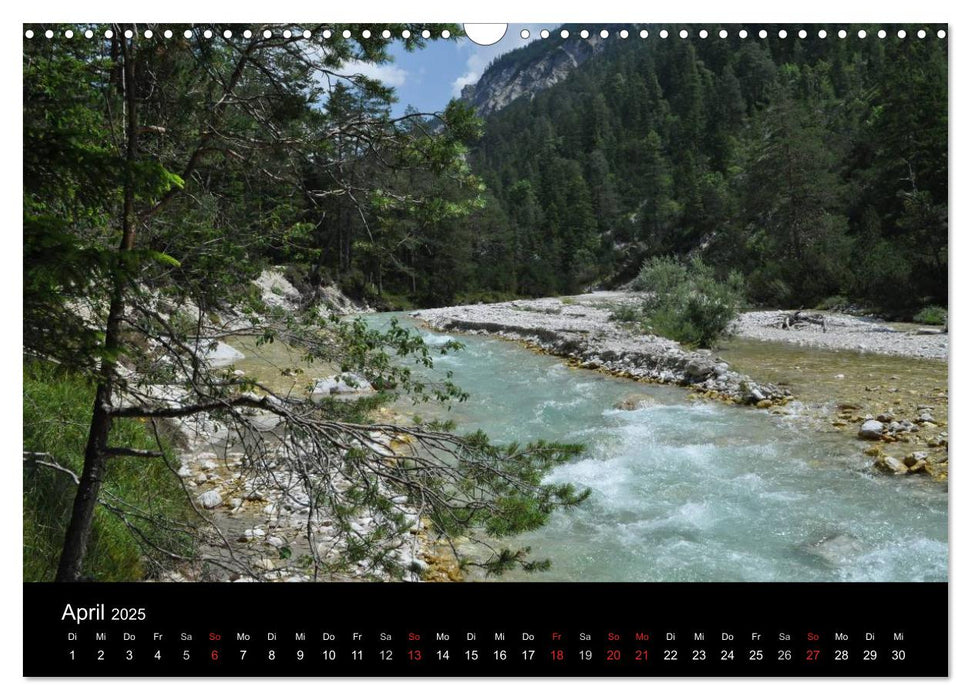 Die Isar - Von Scharnitz bis München (CALVENDO Wandkalender 2025)