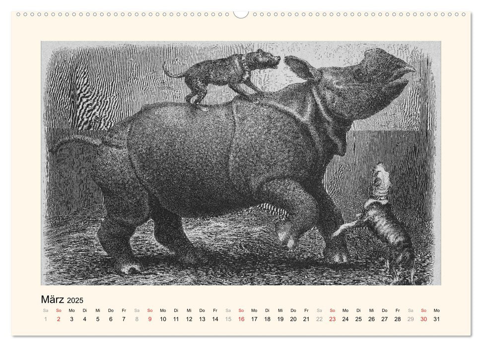 Tiere anno dazumal (CALVENDO Wandkalender 2025)