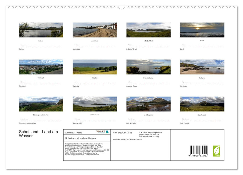 Schottland - Land am Wasser (CALVENDO Premium Wandkalender 2025)