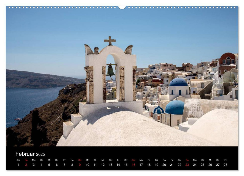 Santorin Trauminsel (CALVENDO Premium Wandkalender 2025)