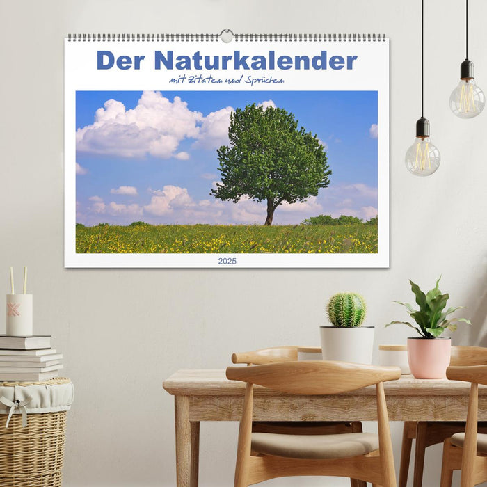 Der Naturkalender mit Zitaten und Sprüchen (CALVENDO Wandkalender 2025)