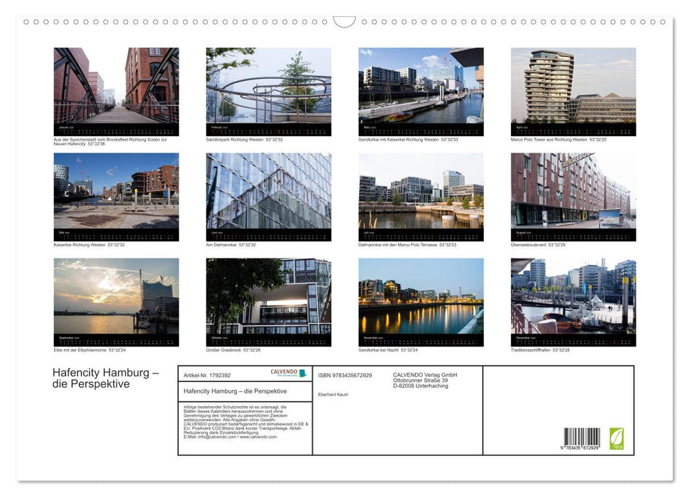 Hafencity Hamburg – die Perspektive (CALVENDO Wandkalender 2025)