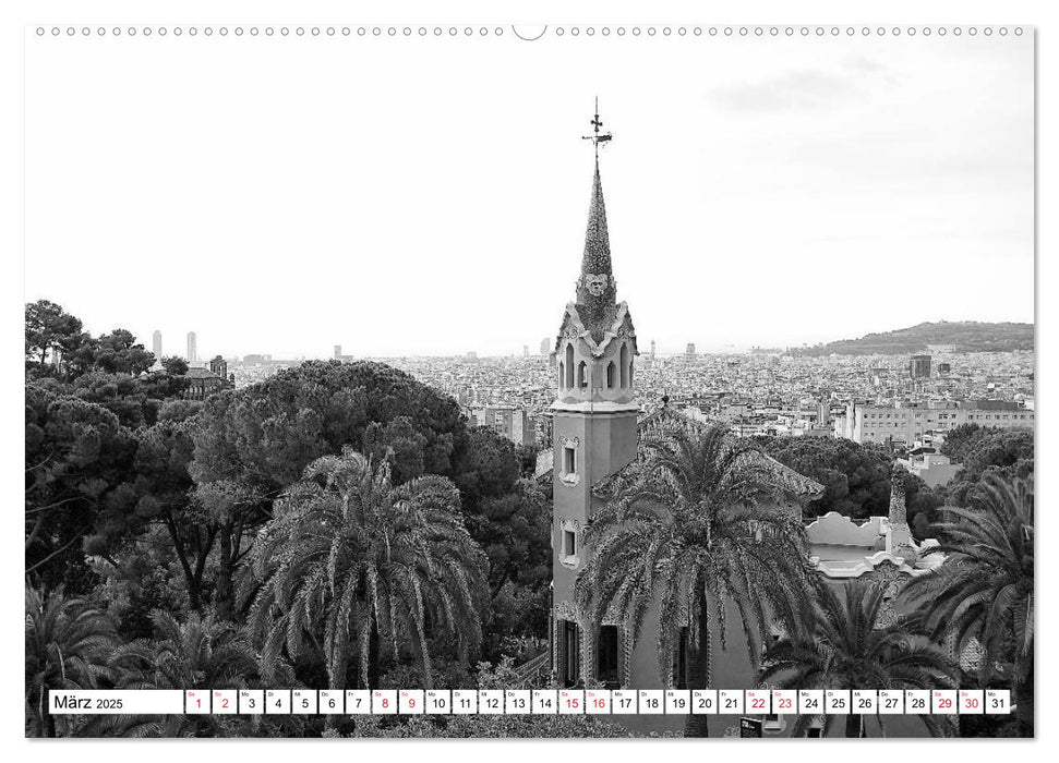 Barcelona Schwarz / Weiß Impressionen (CALVENDO Premium Wandkalender 2025)