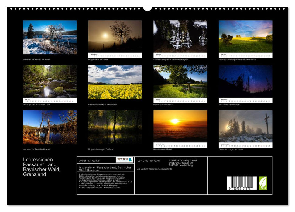 Impressionen Passauer Land, Bayrischer Wald, Grenzland (CALVENDO Premium Wandkalender 2025)