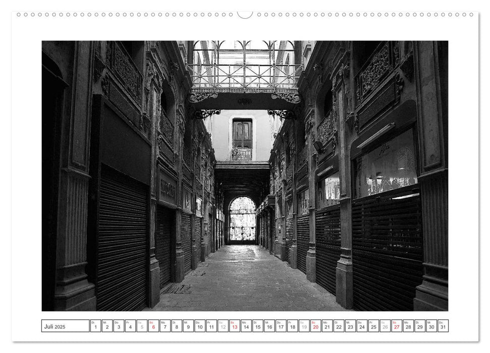 Barcelona Photografien in Schwarz / Weiß (CALVENDO Premium Wandkalender 2025)