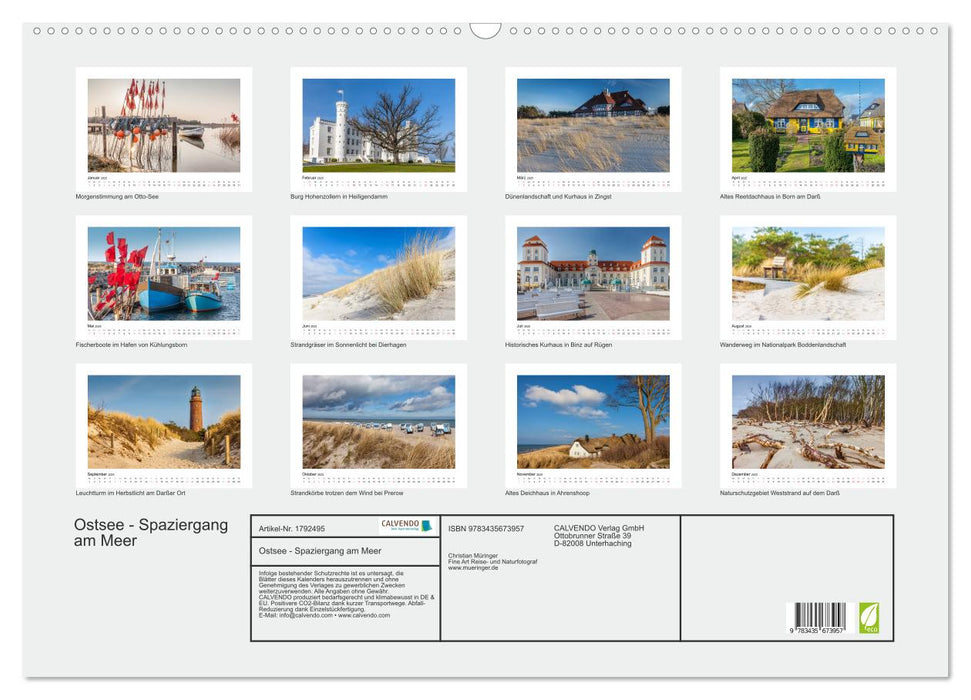 Ostsee - Spaziergang am Meer (CALVENDO Wandkalender 2025)