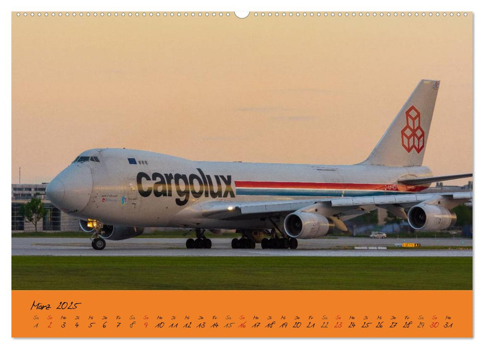 Flugzeuge im Abendlicht (CALVENDO Premium Wandkalender 2025)