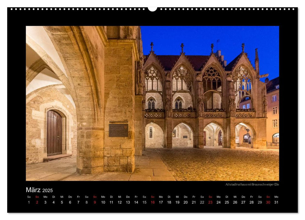 BRAUNSCHWEIG - Abendliche Impressionen (CALVENDO Premium Wandkalender 2025)