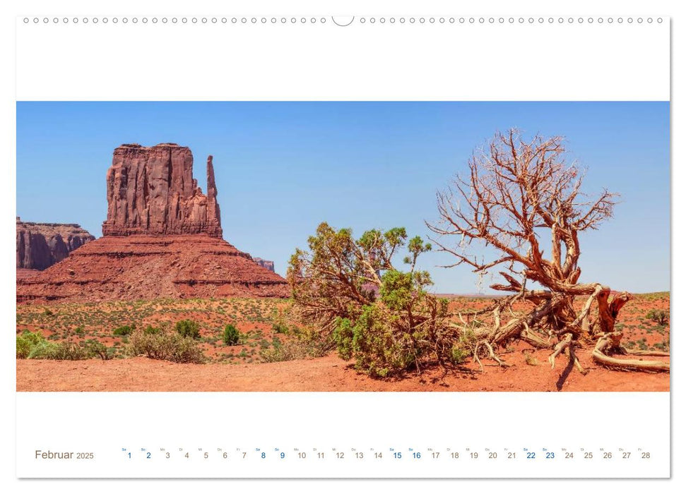 MONUMENT VALLEY Idylle im Panorama (CALVENDO Premium Wandkalender 2025)