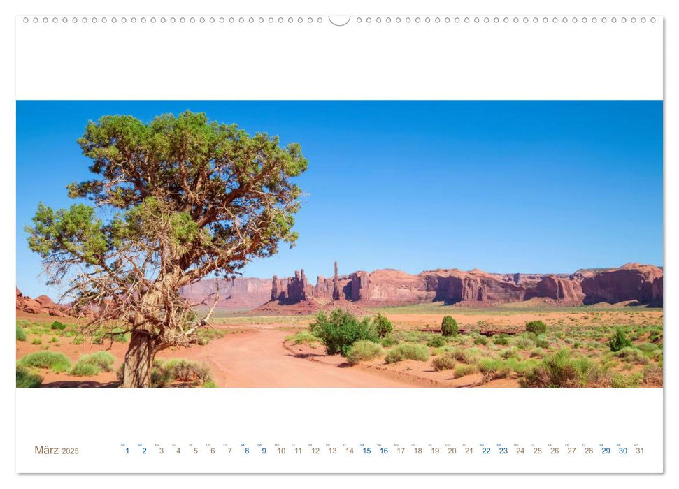 MONUMENT VALLEY Idylle im Panorama (CALVENDO Premium Wandkalender 2025)