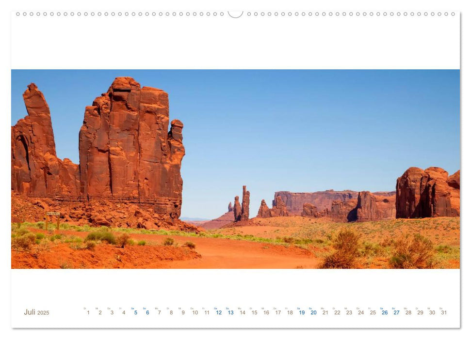 MONUMENT VALLEY Idylle im Panorama (CALVENDO Premium Wandkalender 2025)