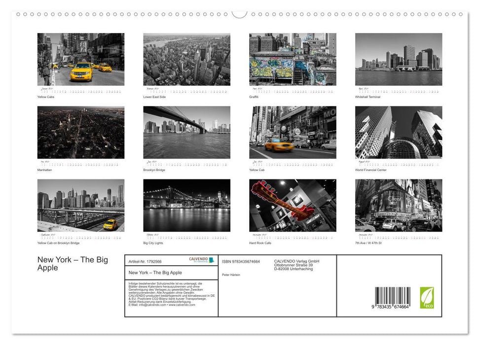 New York – The Big Apple (CALVENDO Premium Wandkalender 2025)