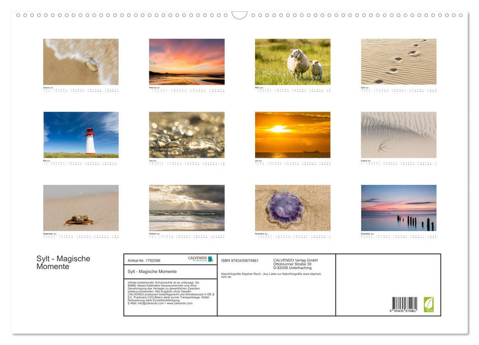 Sylt - Magische Momente (CALVENDO Wandkalender 2025)