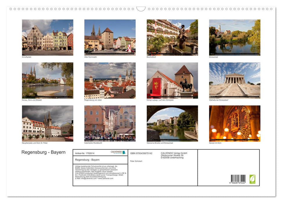 Regensburg - Bayern (CALVENDO Wandkalender 2025)