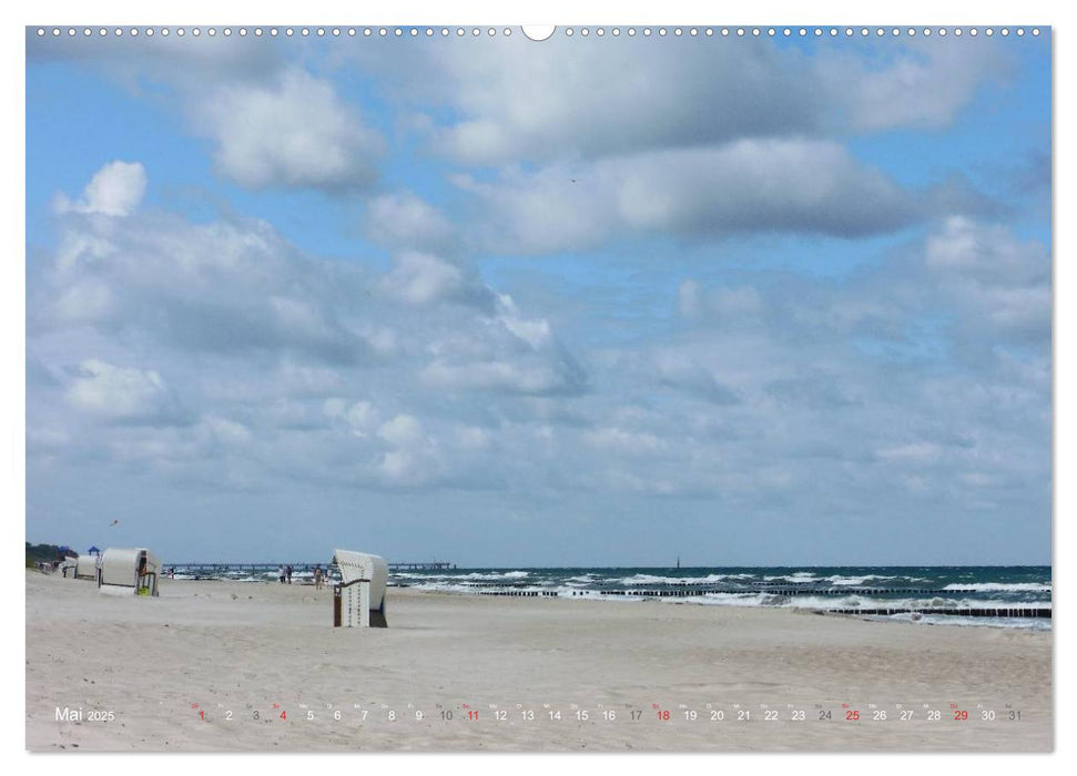 Wo de Ostseewellen trecken an den Strand 2025 (CALVENDO Premium Wandkalender 2025)