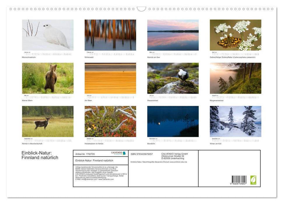 Einblick-Natur: Finnland natürlich (CALVENDO Wandkalender 2025)