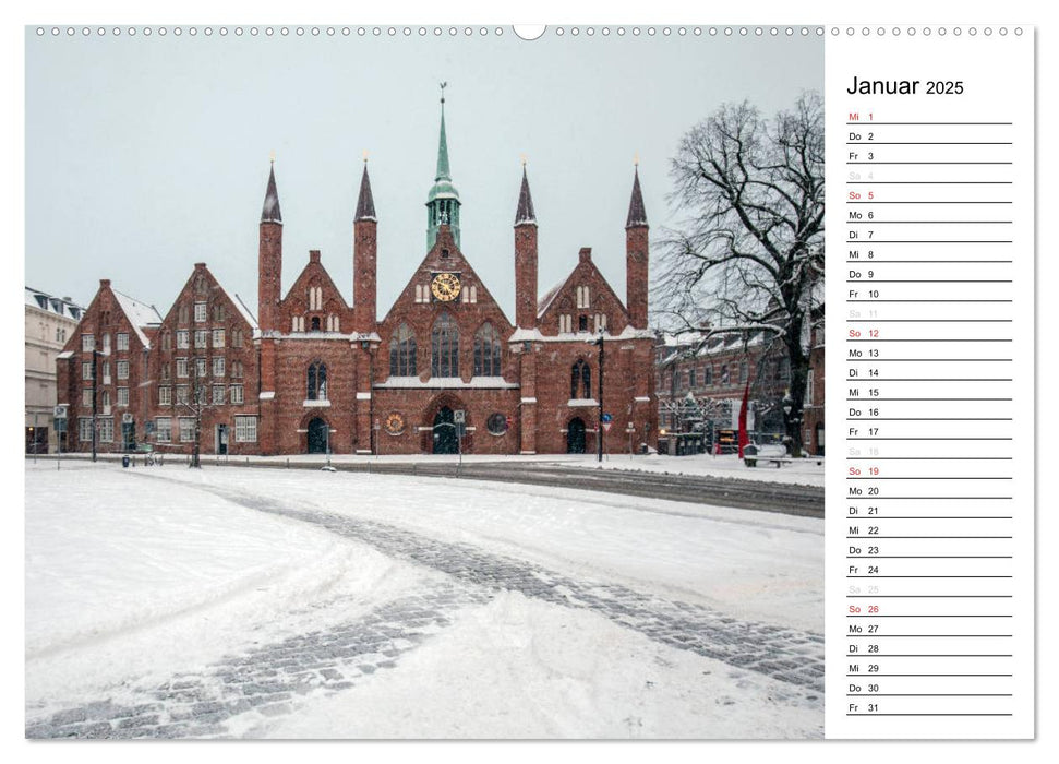 Hansestadt Lübeck / Geburtstagskalender (CALVENDO Premium Wandkalender 2025)