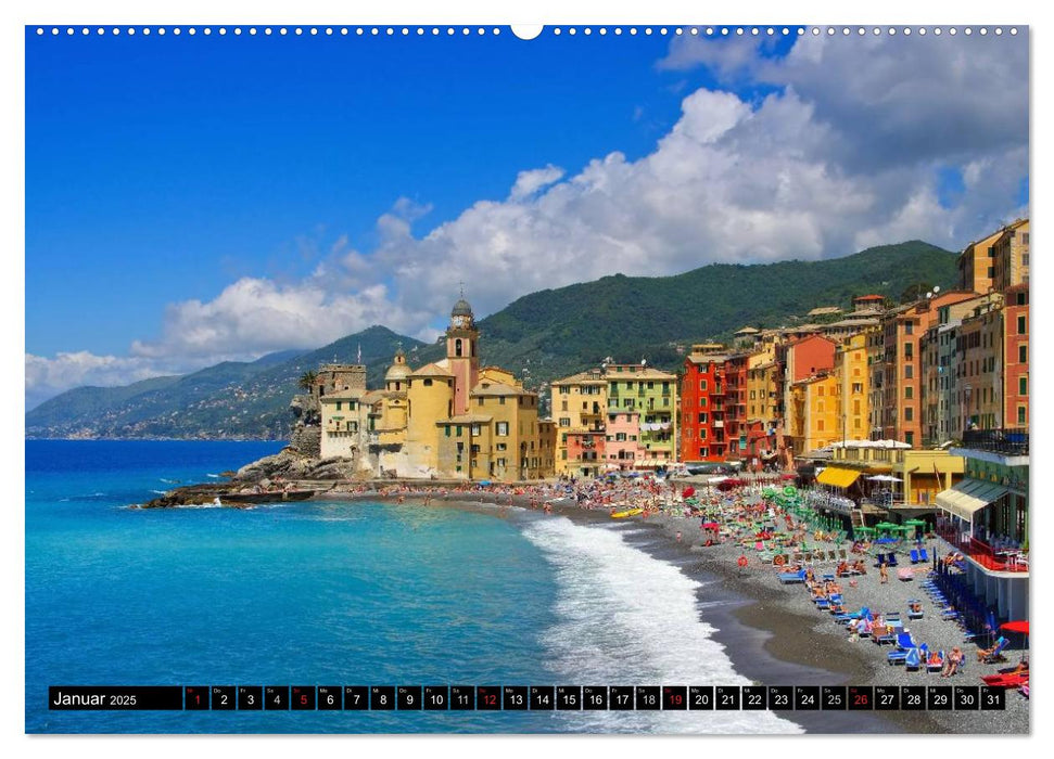 Urlaub an der Italienischen Riviera (CALVENDO Premium Wandkalender 2025)