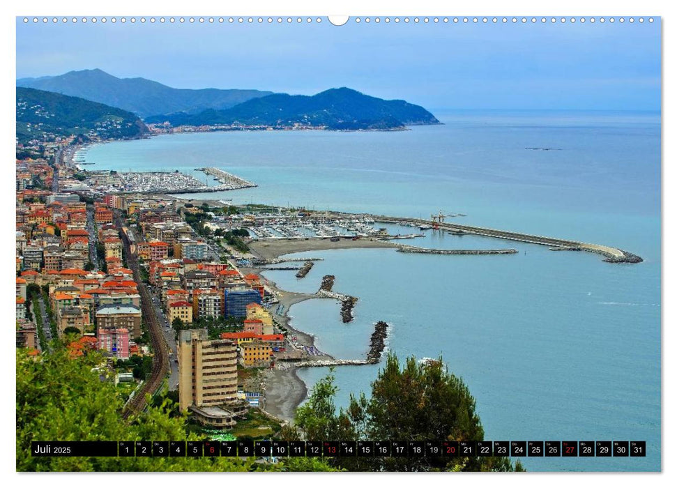 Urlaub an der Italienischen Riviera (CALVENDO Premium Wandkalender 2025)